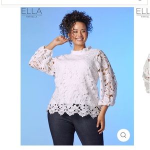 Rafella Ella Lace White Shirt